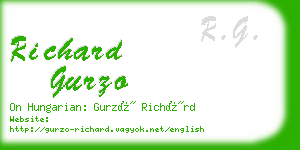 richard gurzo business card